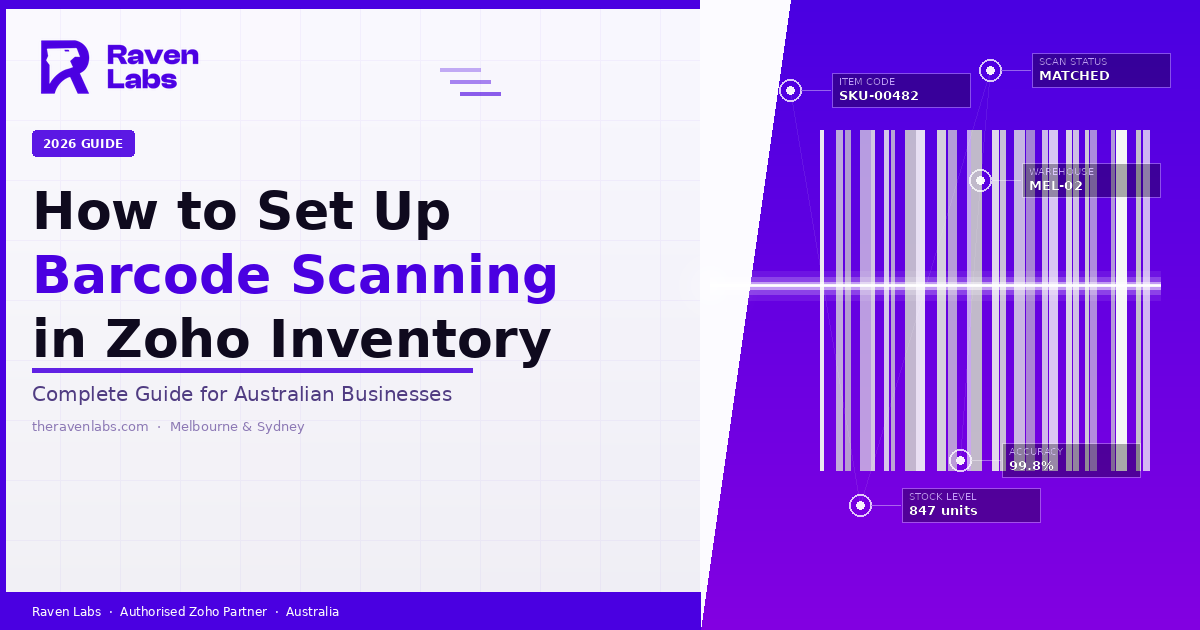 zoho inventory barcode by ravenlabs